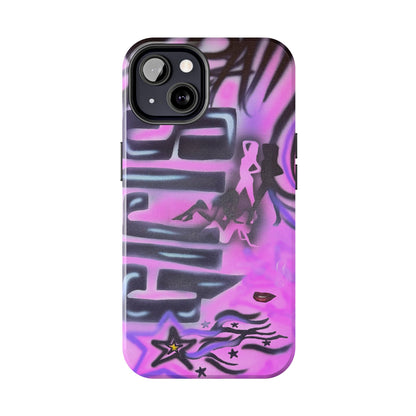 "neon nights" airbrush iPhone case