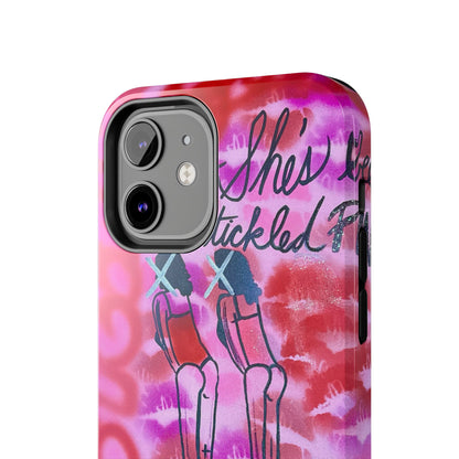 "tickled pink" airbrush iPhone case