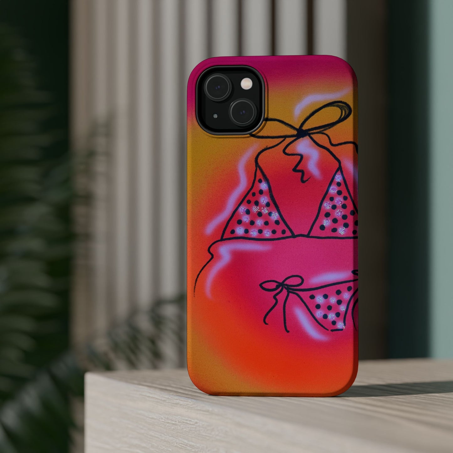 MagSafe "glitter bikini" airbrush iPhone case