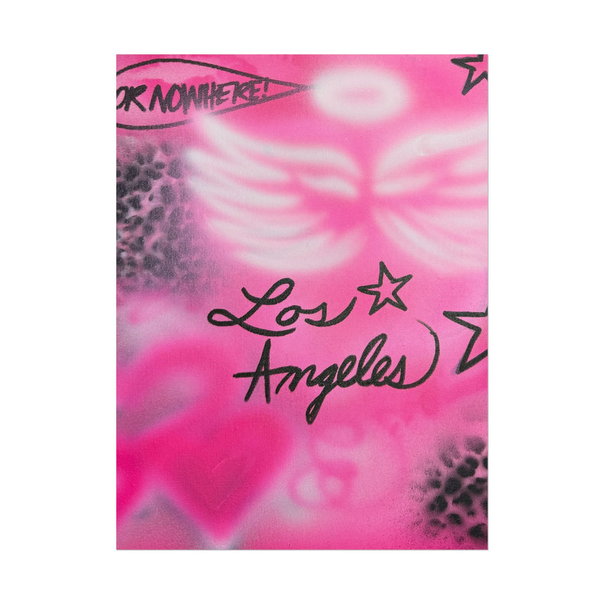 "pink angel wings" airbrush rolled print