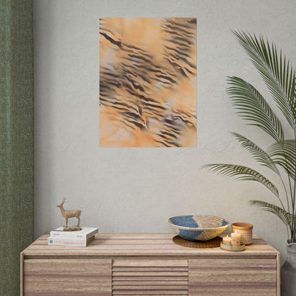 "neutral tiger" airbrush rolled print