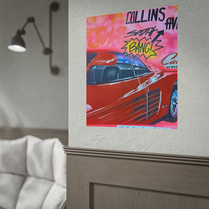 "miami momentos" airbrush rolled print