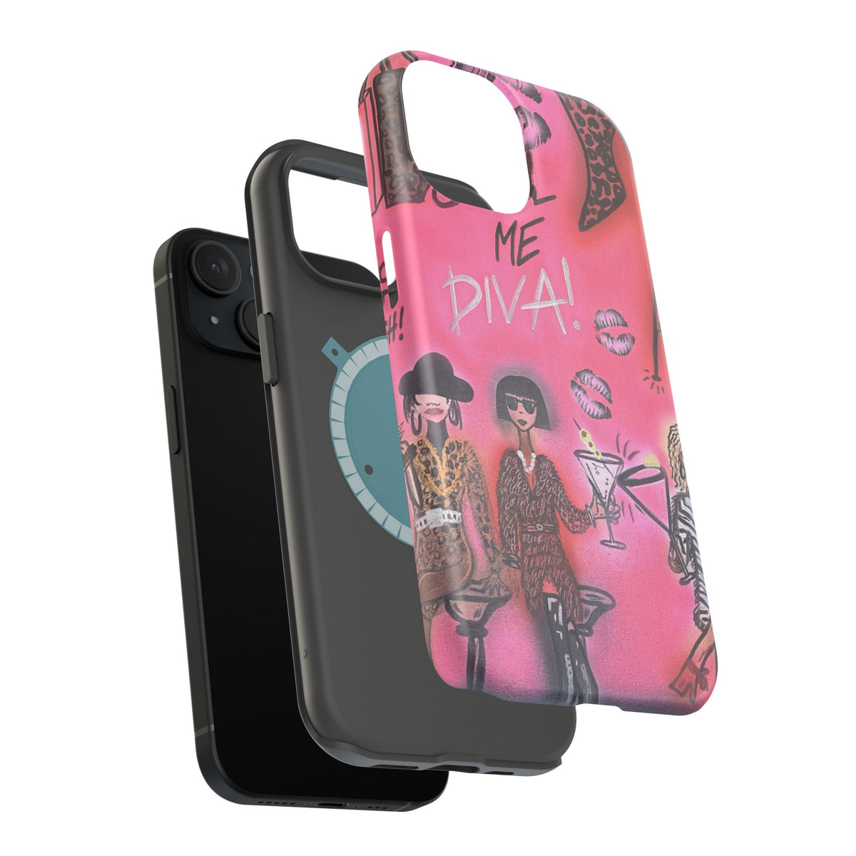 MagSafe "party diva" airbrush iPhone case