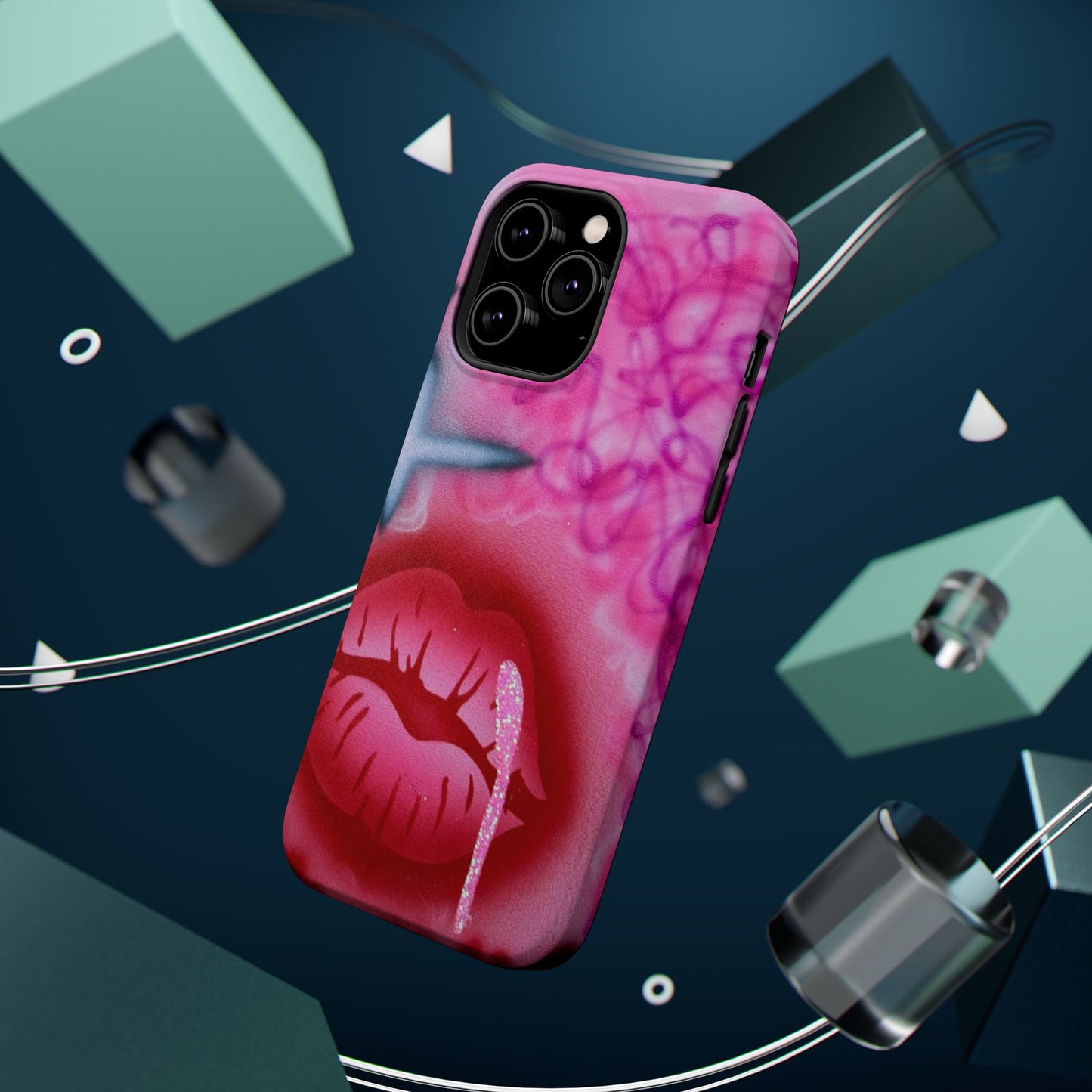MagSafe limited edition "glitter aura" airbrush iPhone case