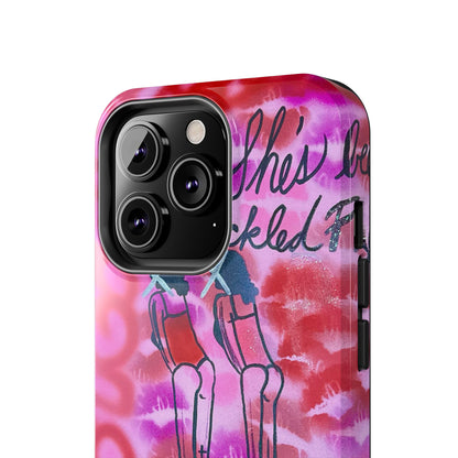 "tickled pink" airbrush iPhone case