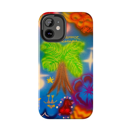 "neon blue palms" airbrush iPhone case