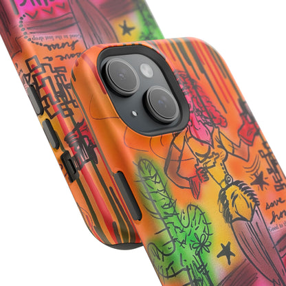 MagSafe "wild, wild west" airbrush iPhone case