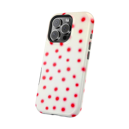 MagSafe "vanilla cherry polka dot" airbrush iPhone case