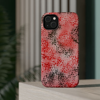 MagSafe "red cheetah" airbrush iPhone case