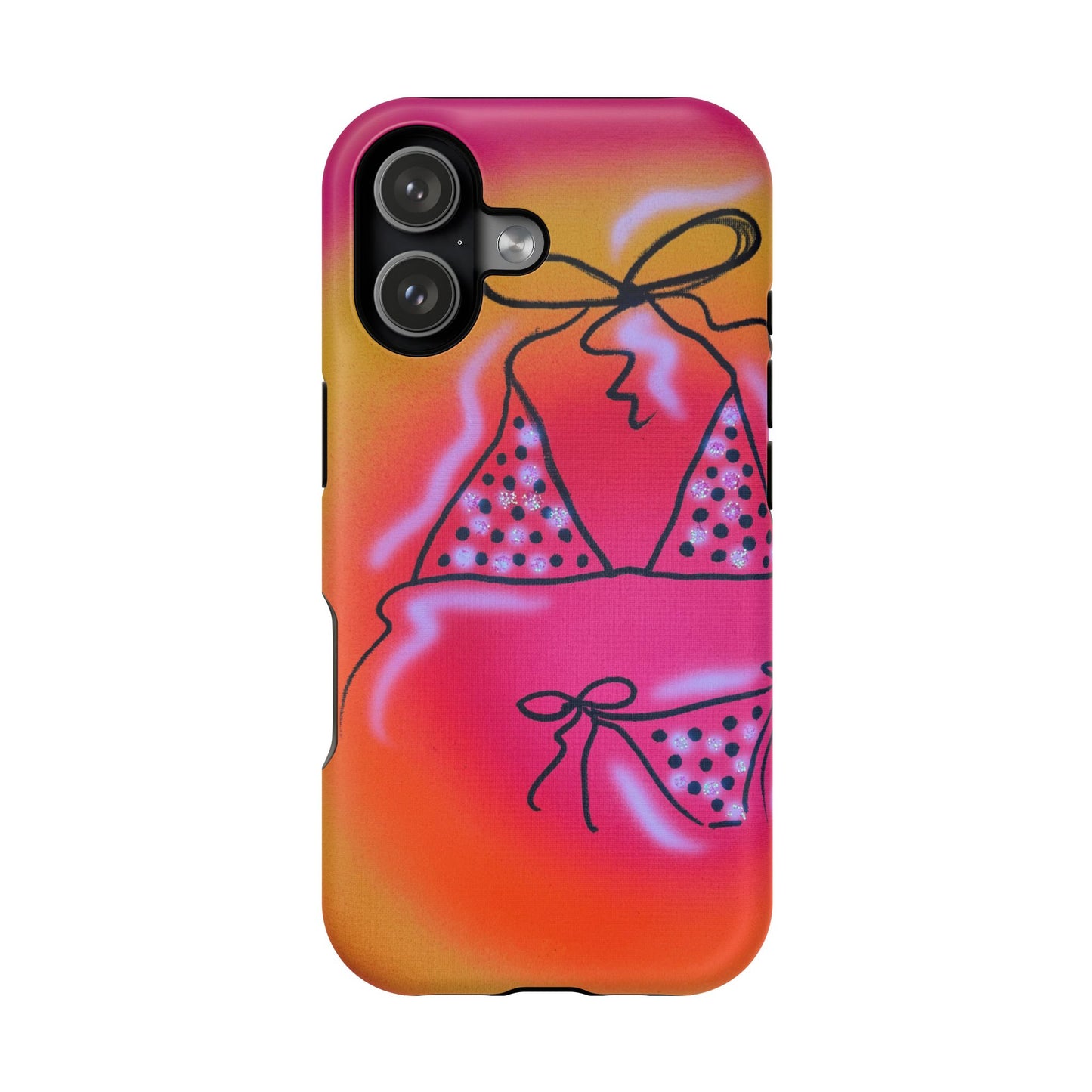 MagSafe "glitter bikini" airbrush iPhone case