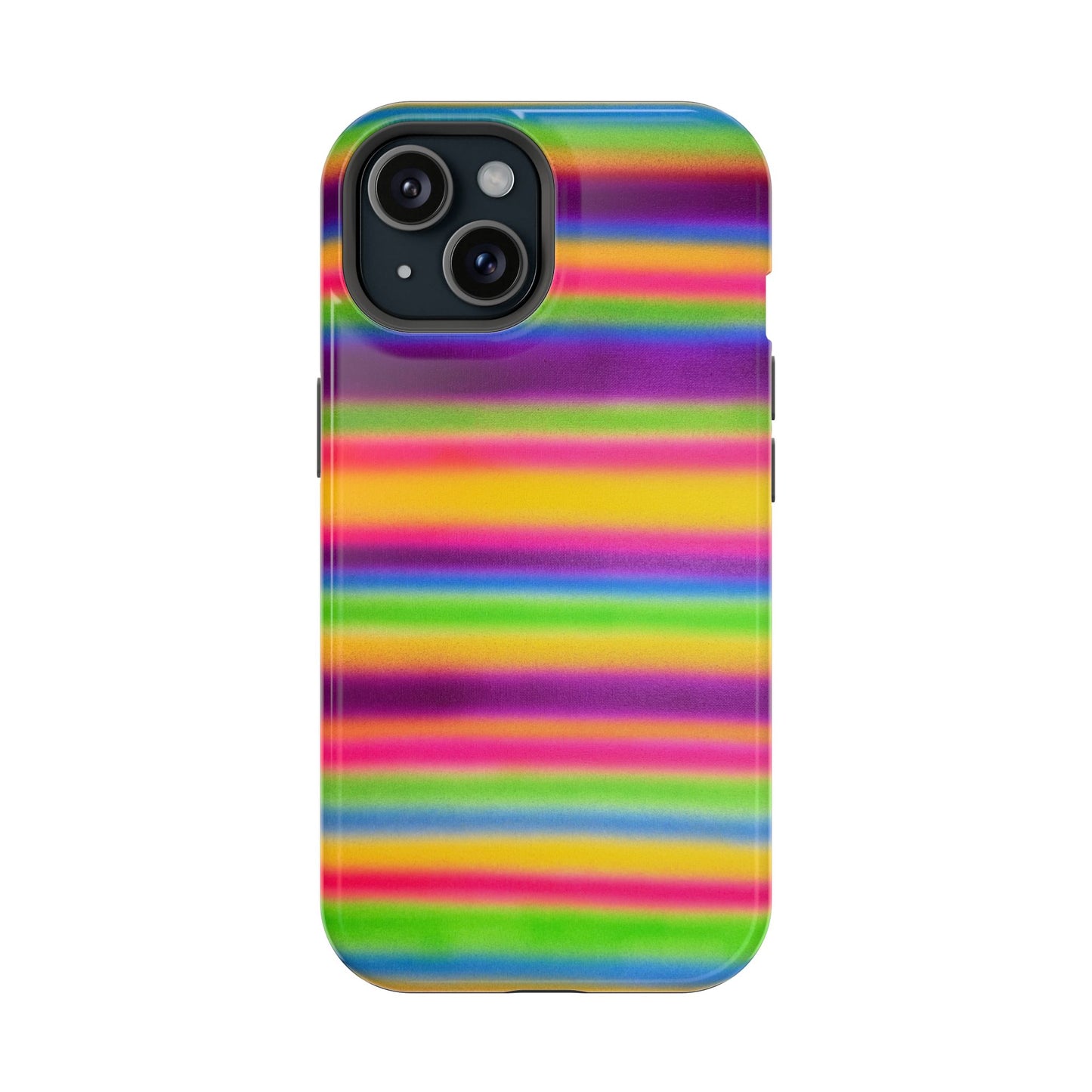 MagSafe "colorful stripes" airbrush iPhone case