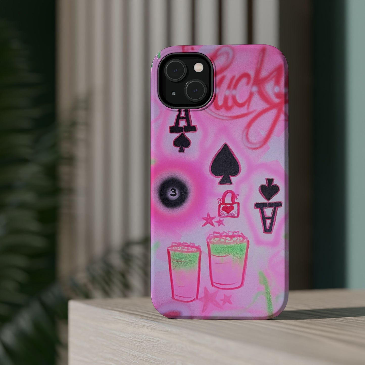 MagSafe "lucky ace" airbrush iPhone case