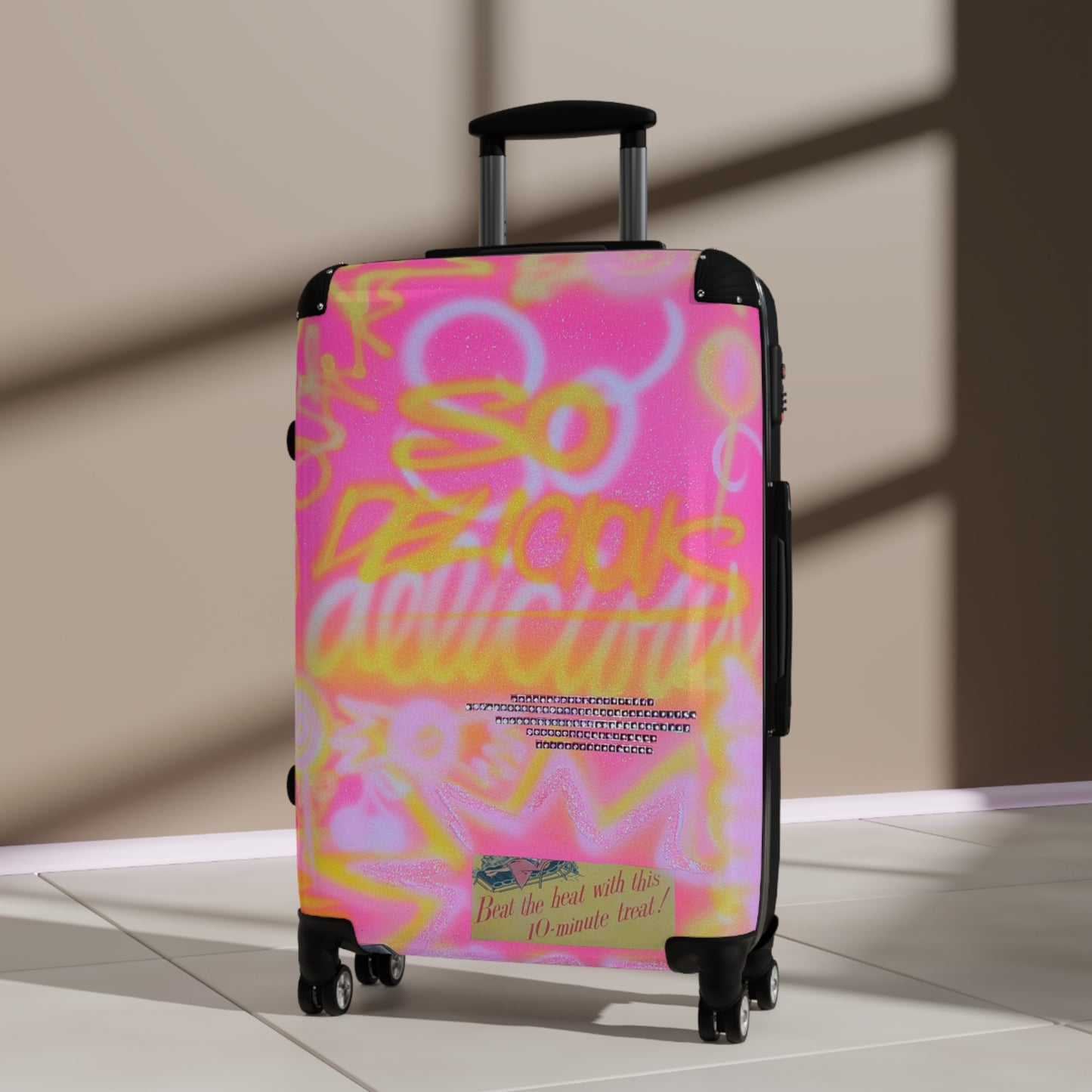 "so delicious" airbrush suitcase