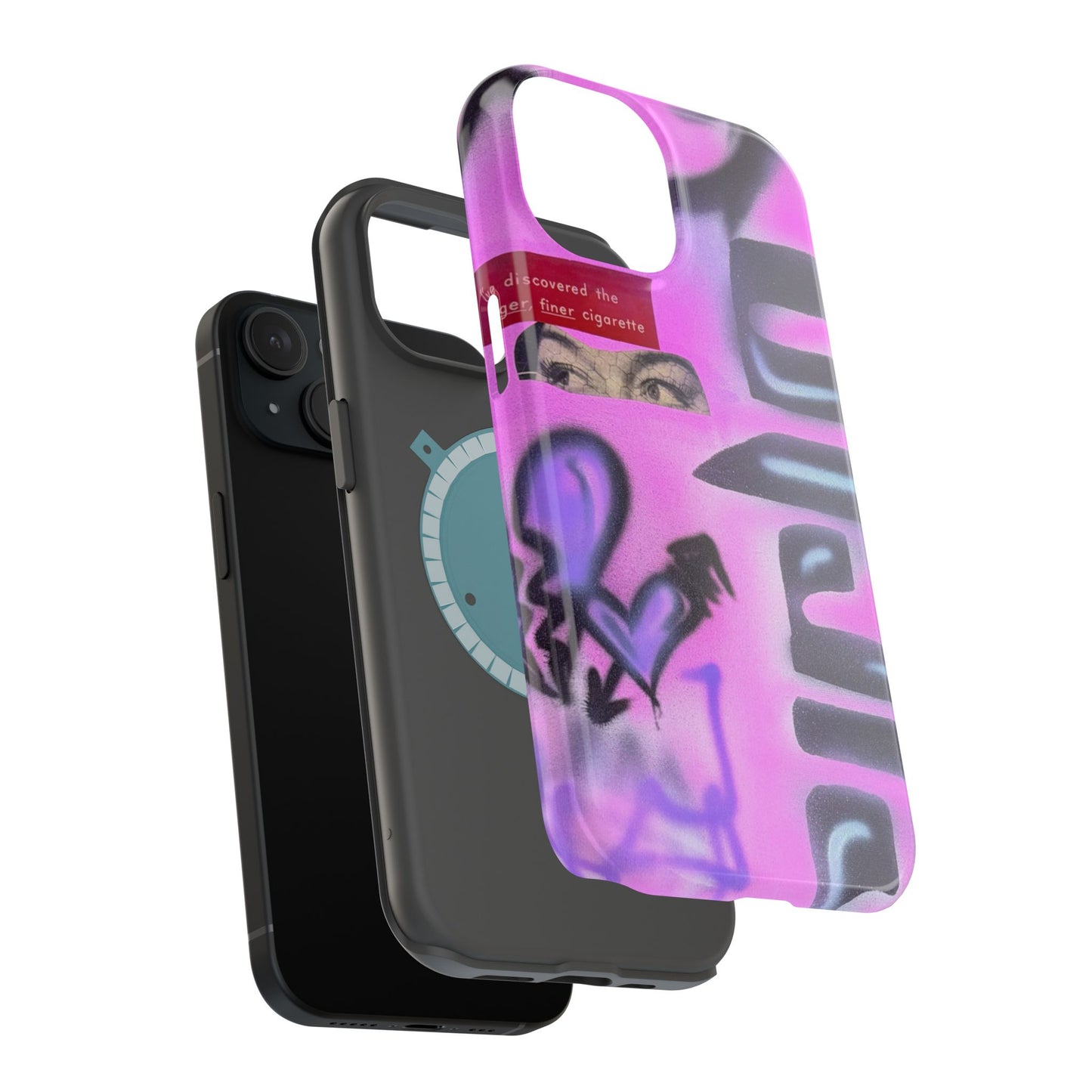 MagSafe "purple princess" airbrush iPhone case