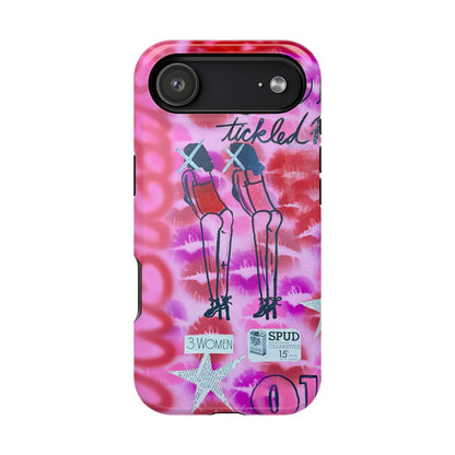 MagSafe "tickled pink" airbrush iPhone case