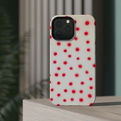 MagSafe "vanilla cherry polka dot" airbrush iPhone case