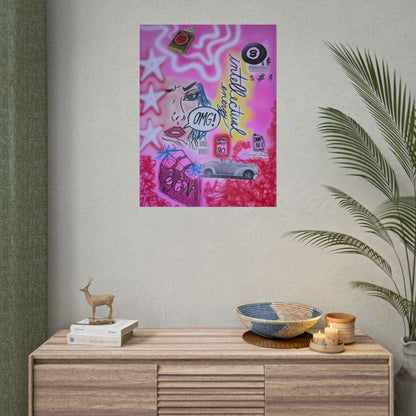 "intellectual energy" airbrush rolled print
