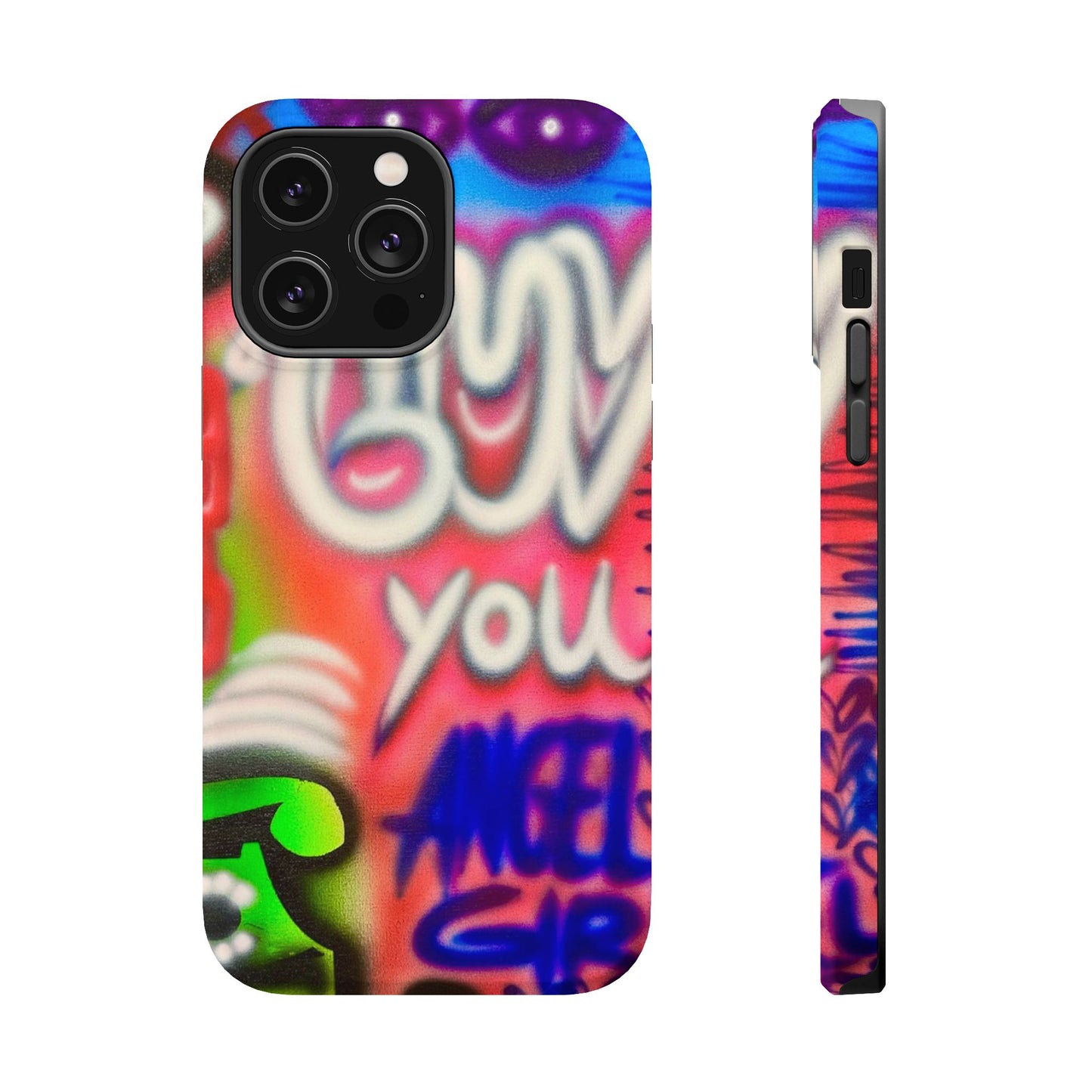 MagSafe "luv u angel girl" Airbrush iPhone Hülle