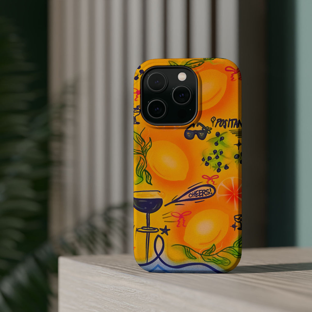MagSafe Airbrush iPhone Hülle „citrus coastline“