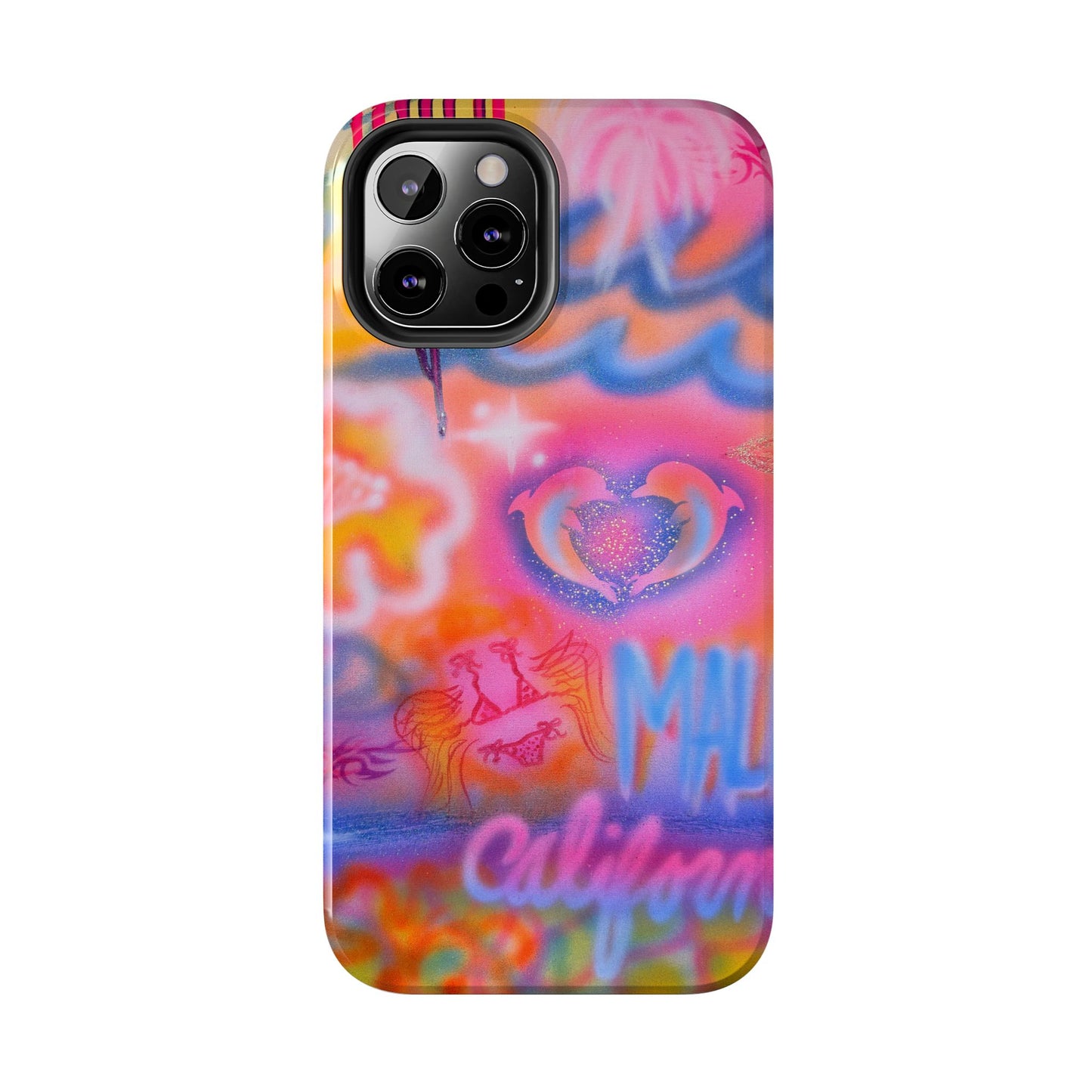 "mornings in malibu" airbrush iPhone case