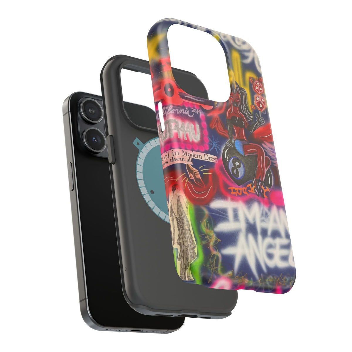 MagSafe "im an angel" airbrush iPhone case