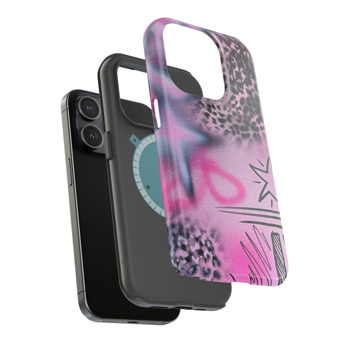 MagSafe "onyx cheetah" Airbrush iPhone Hülle
