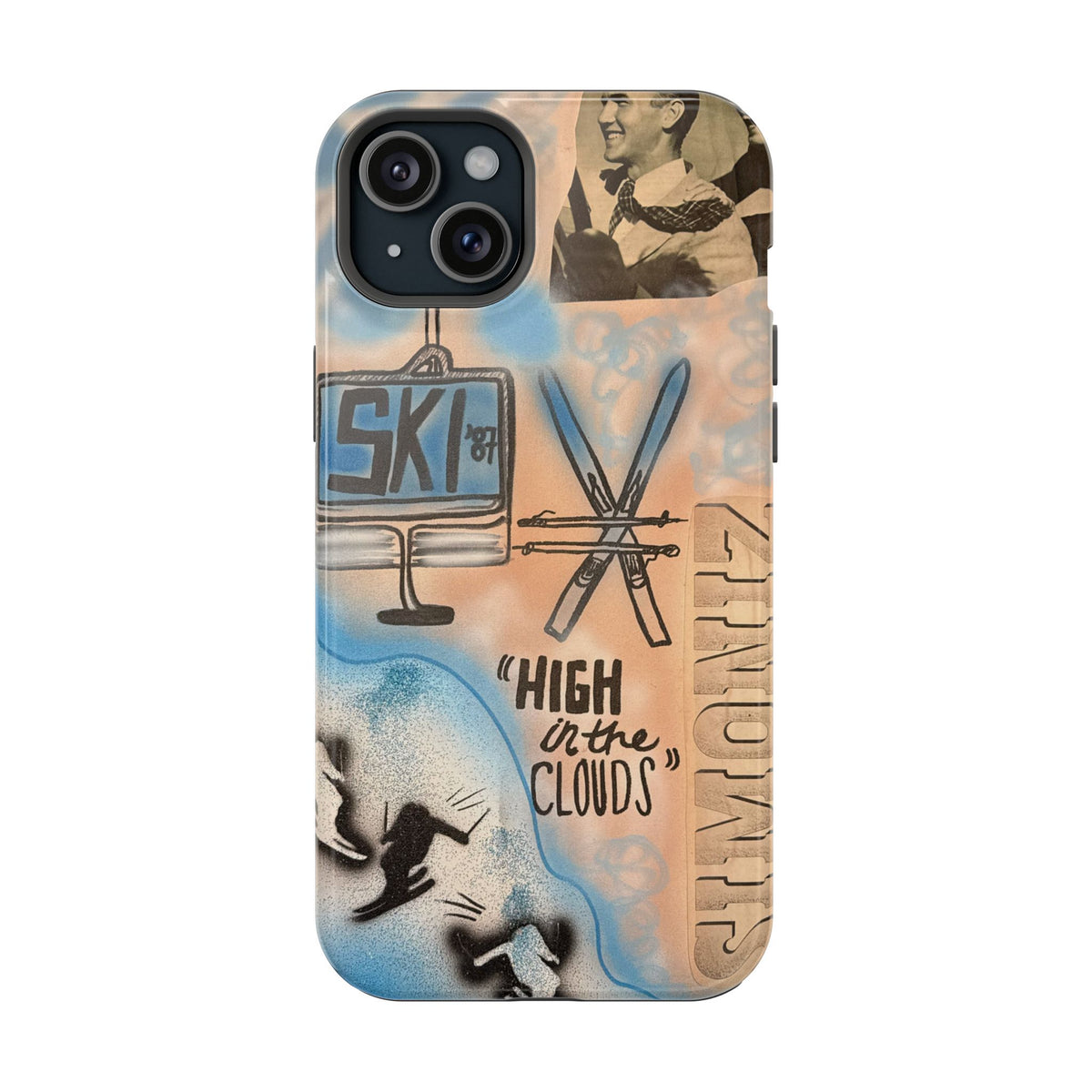 MagSafe „high in the clouds“ Airbrush iPhone Hülle