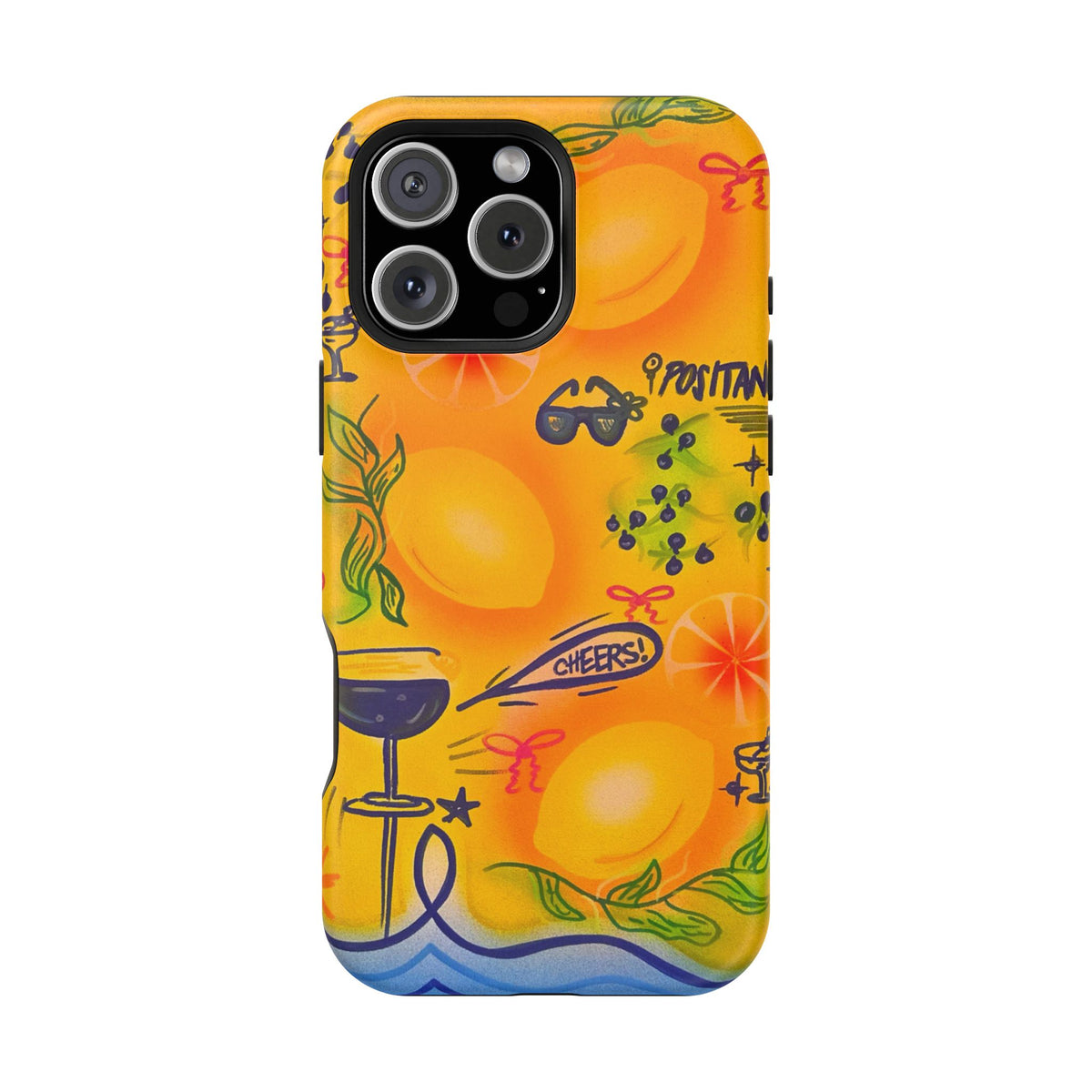 MagSafe Airbrush iPhone Hülle „citrus coastline“