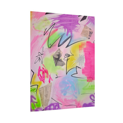 "pastel static" airbrush rolled print
