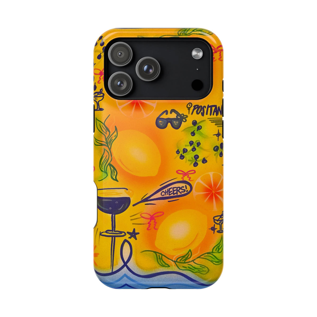MagSafe Airbrush iPhone Hülle „citrus coastline“