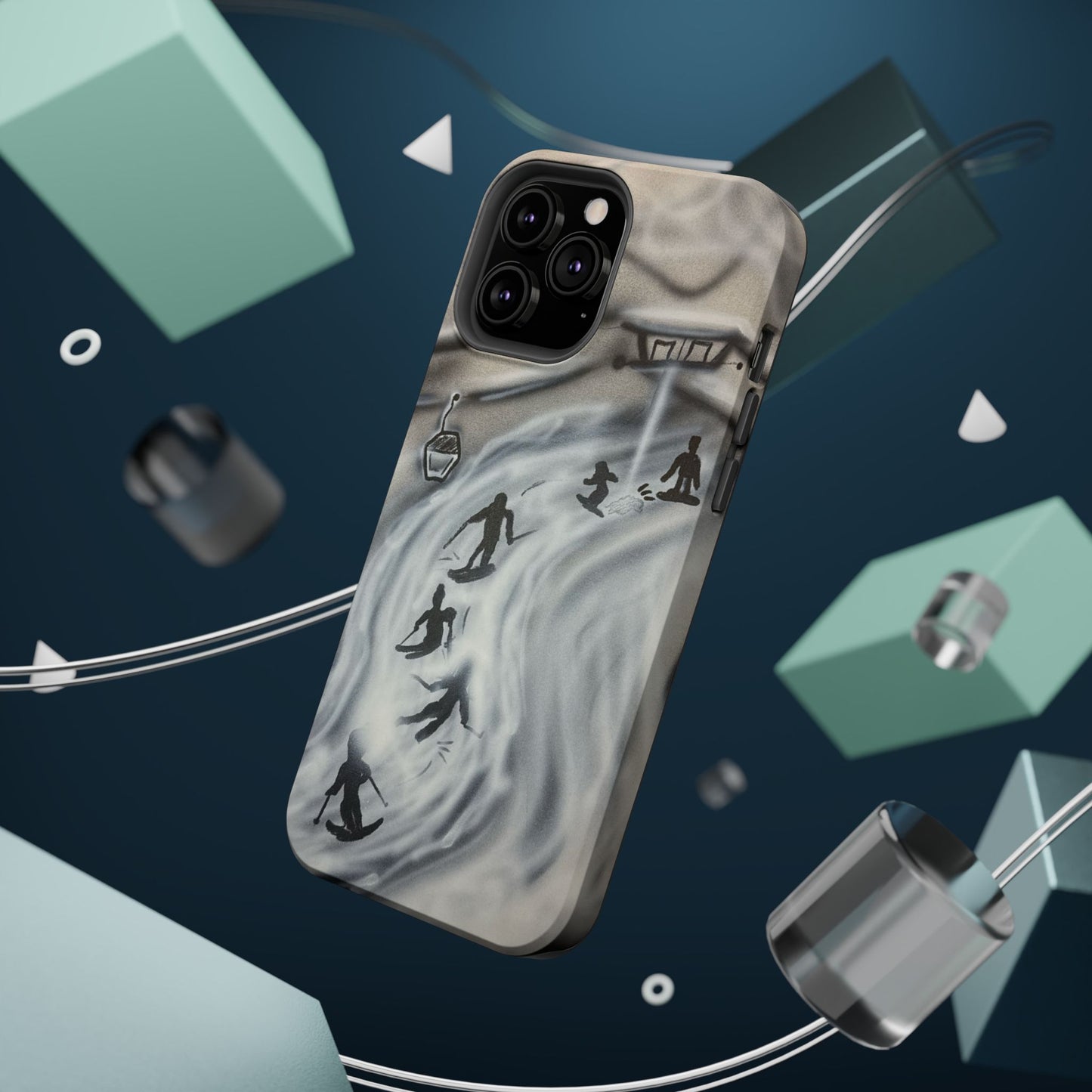 MagSafe "arctic avalanche" airbrush iPhone case