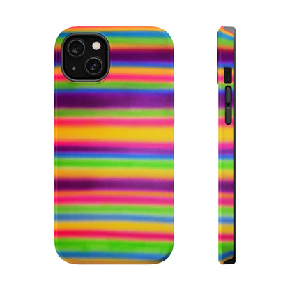 MagSafe "colorful stripes" airbrush iPhone case