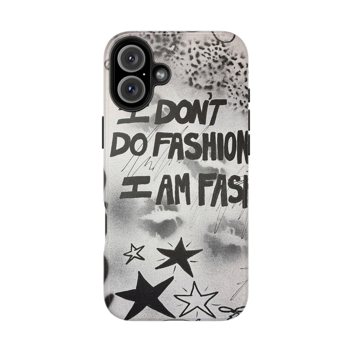"i am fashion" airbrush iPhone case