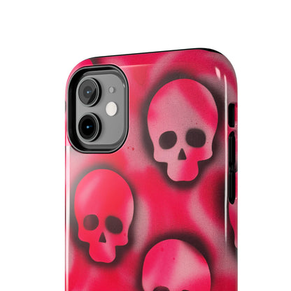 "pink skully" airbrush iPhone case
