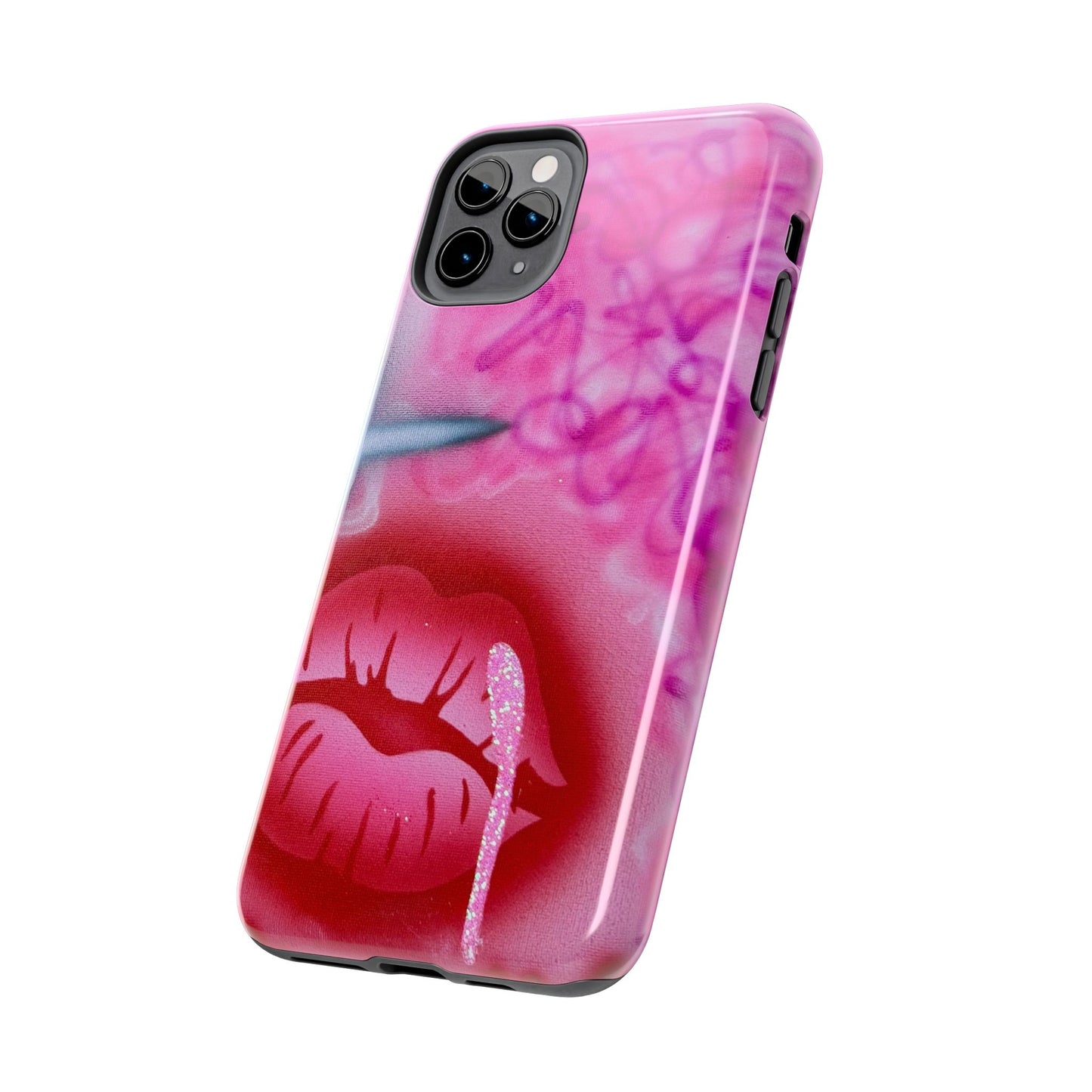 "glitter aura" airbrush iPhone case