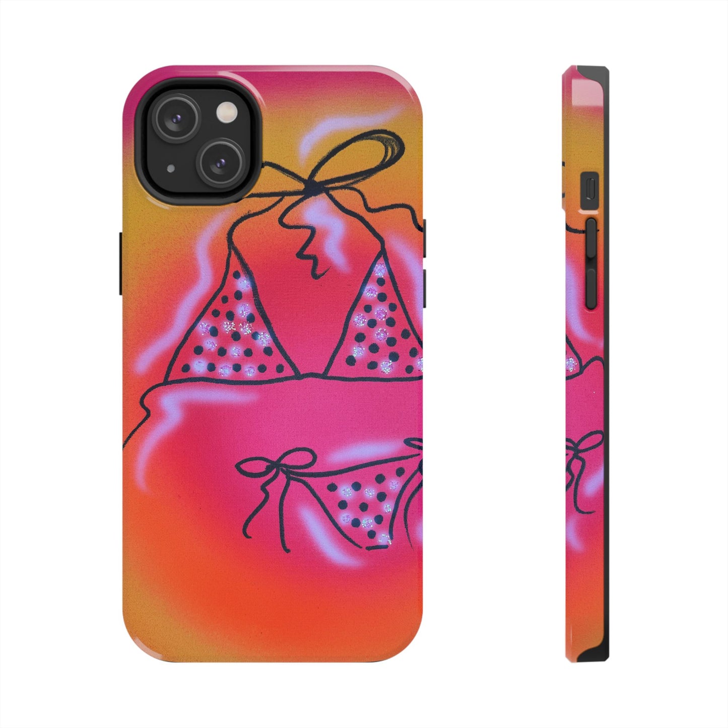 "glitter bikini" airbrush iPhone case