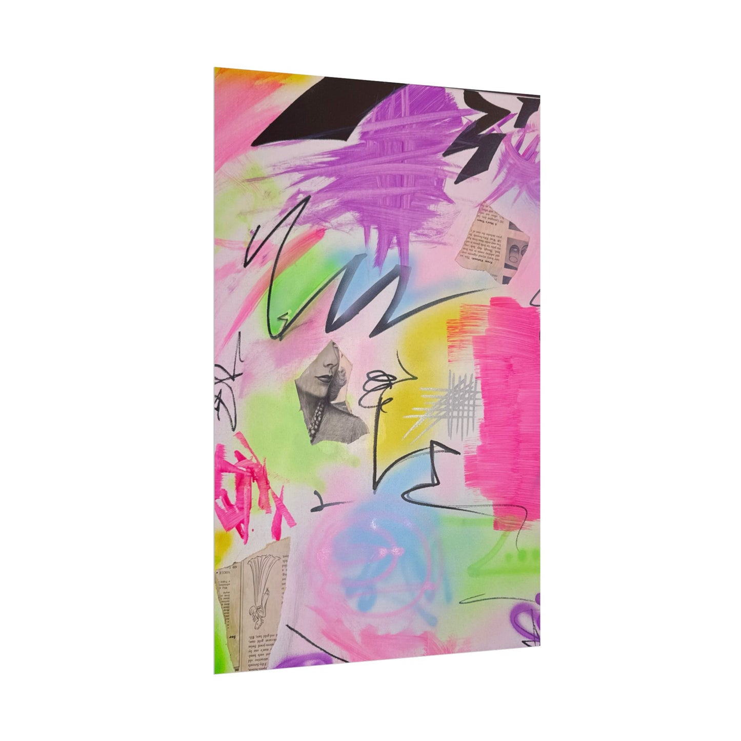 "pastel static" airbrush rolled print