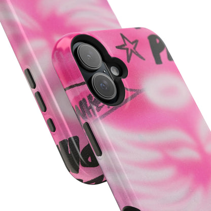 MagSafe "pinke Engelsflügel" Airbrush iPhone Hülle