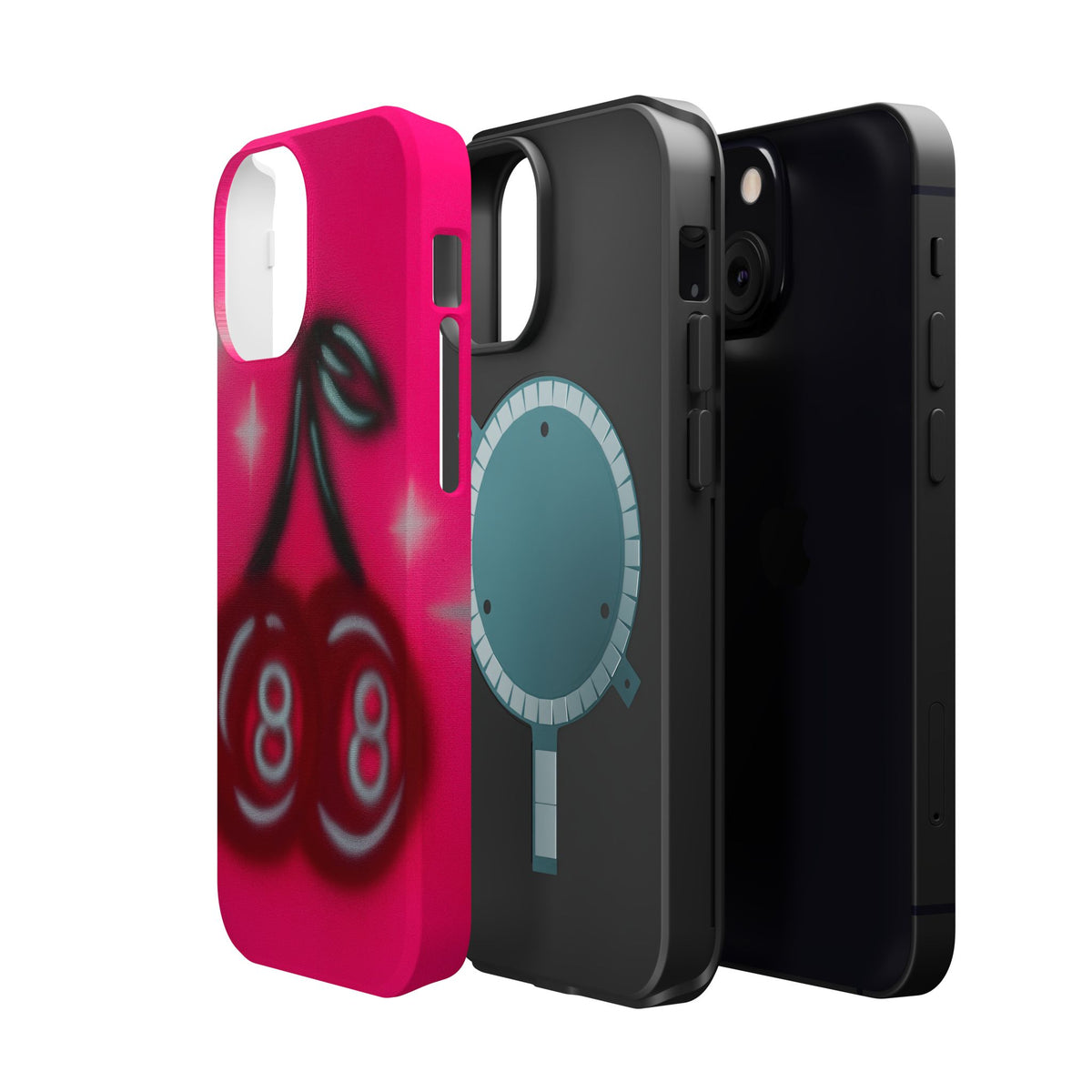 MagSafe "cherry 8ball" airbrush iPhone case