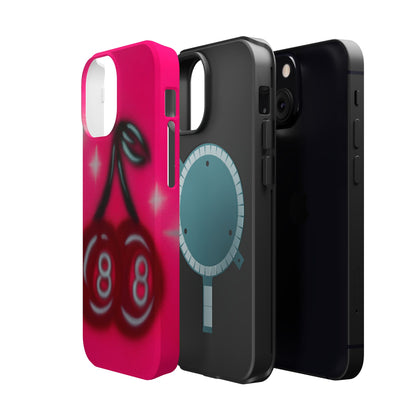 MagSafe "cherry 8ball" airbrush iPhone case