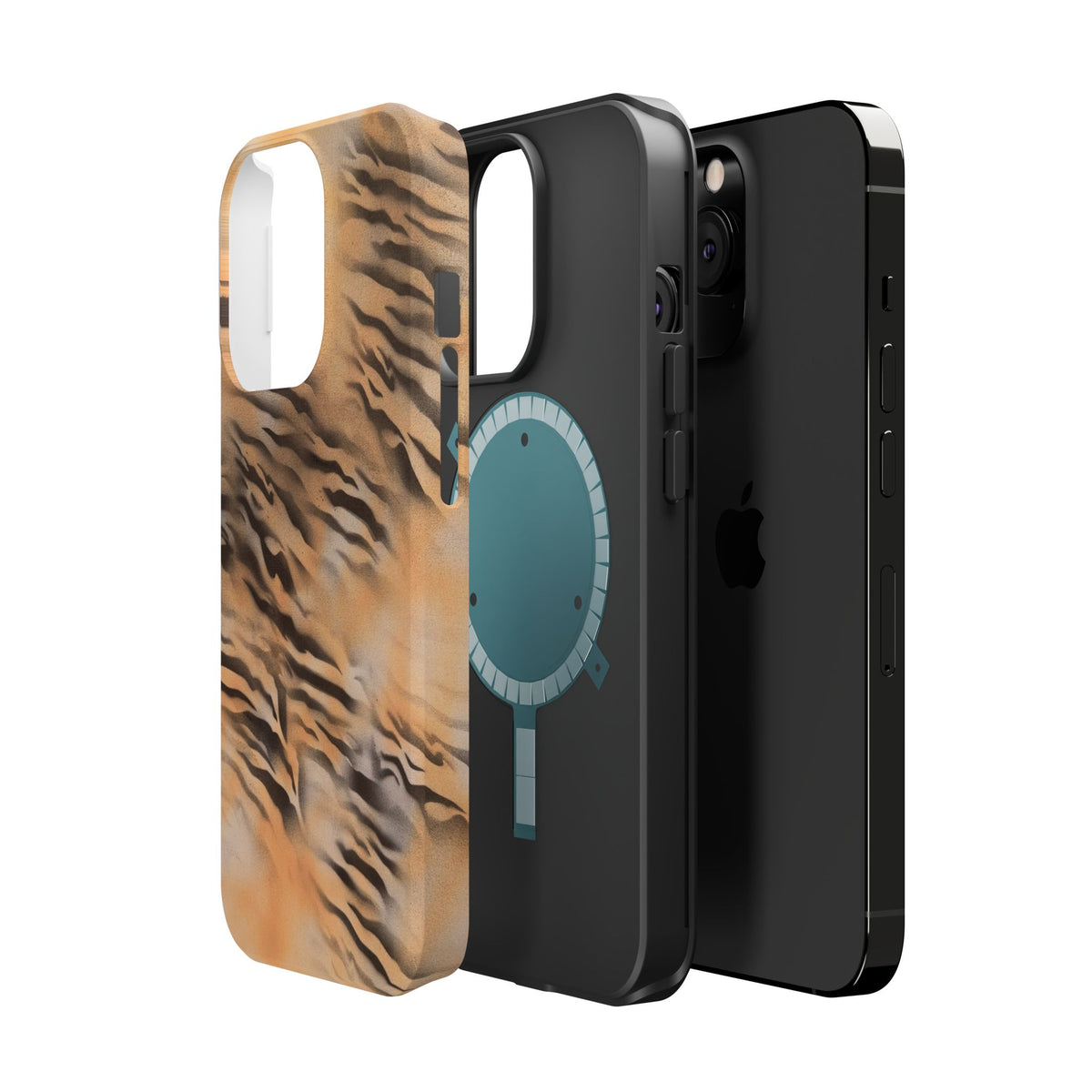 MagSafe "neutral tiger" airbrush iPhone case