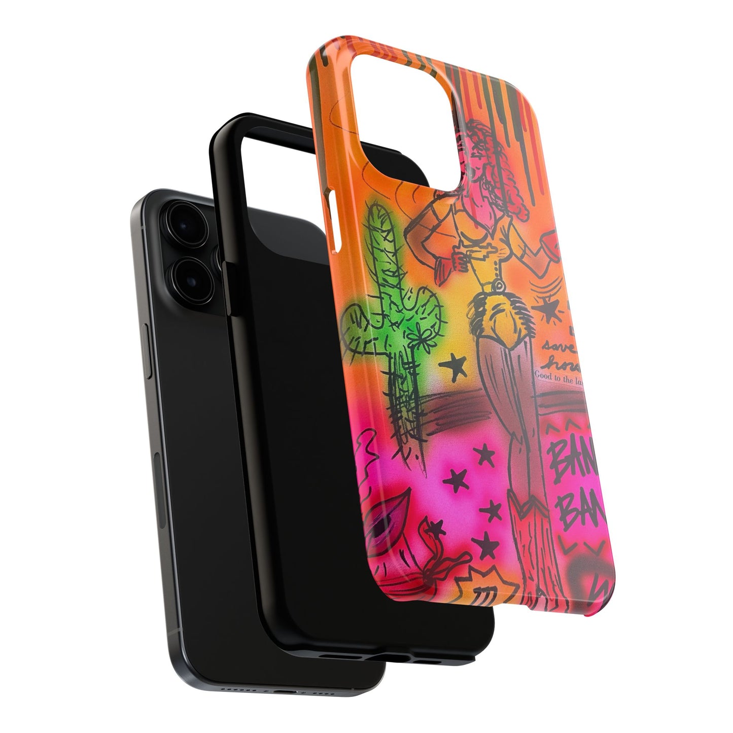 "wild, wild west" airbrush iPhone case