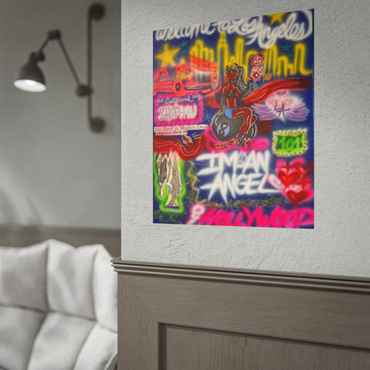 "im an angel" airbrush rolled print