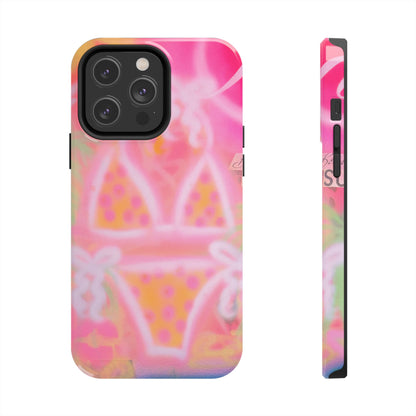 "yellow polka dot bikini" airbrush iPhone case