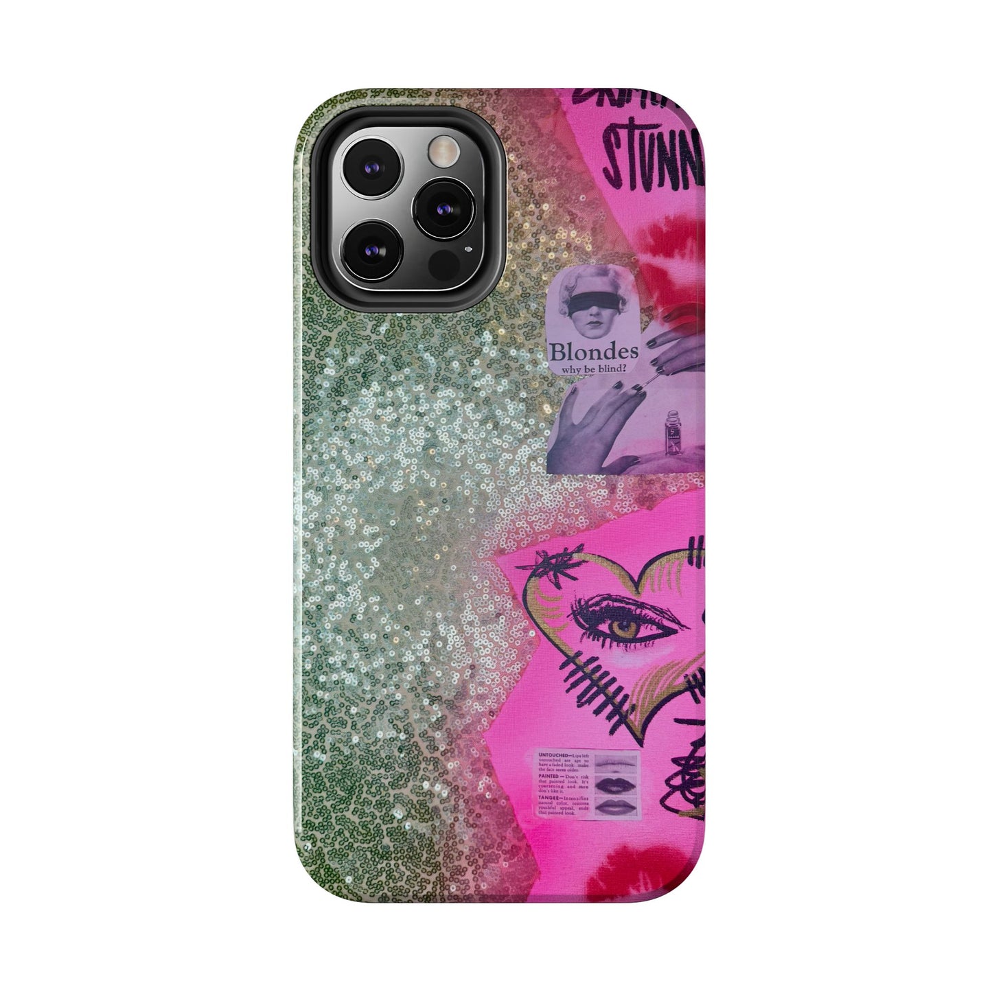 "glitter gloss" airbrush iPhone case