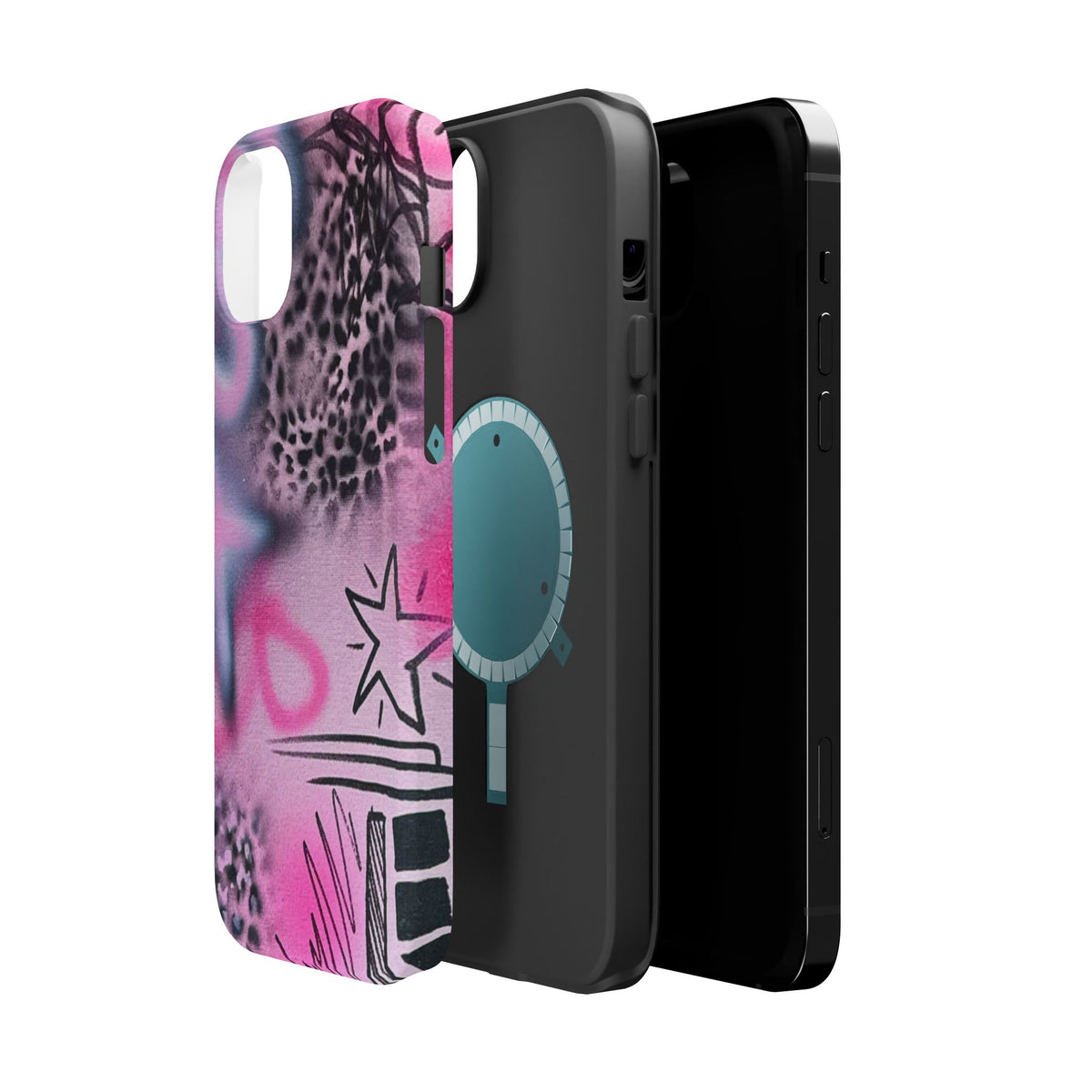 MagSafe "onyx cheetah" Airbrush iPhone Hülle