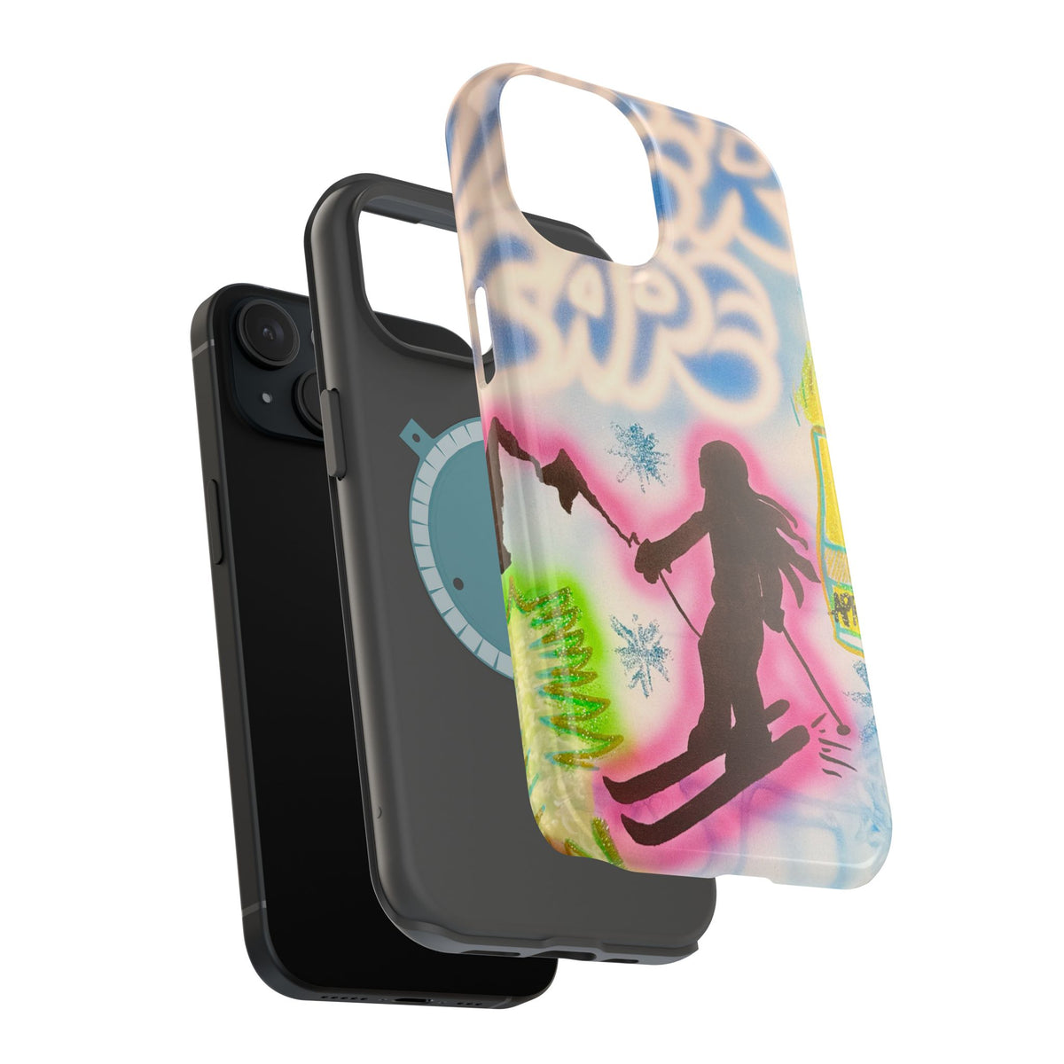 MagSafe "winter escape" airbrush iPhone case