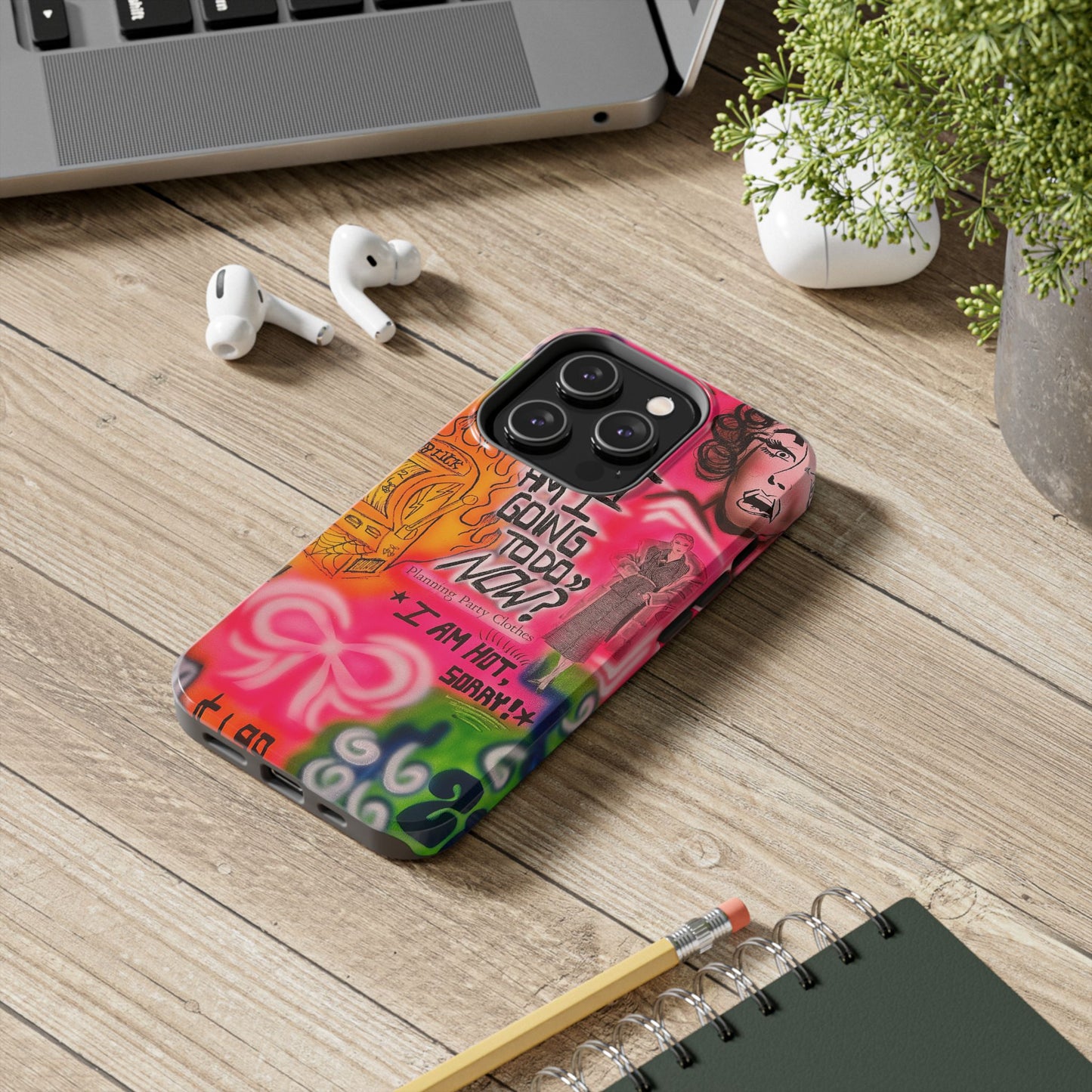 "out of luck" airbrush iPhone case