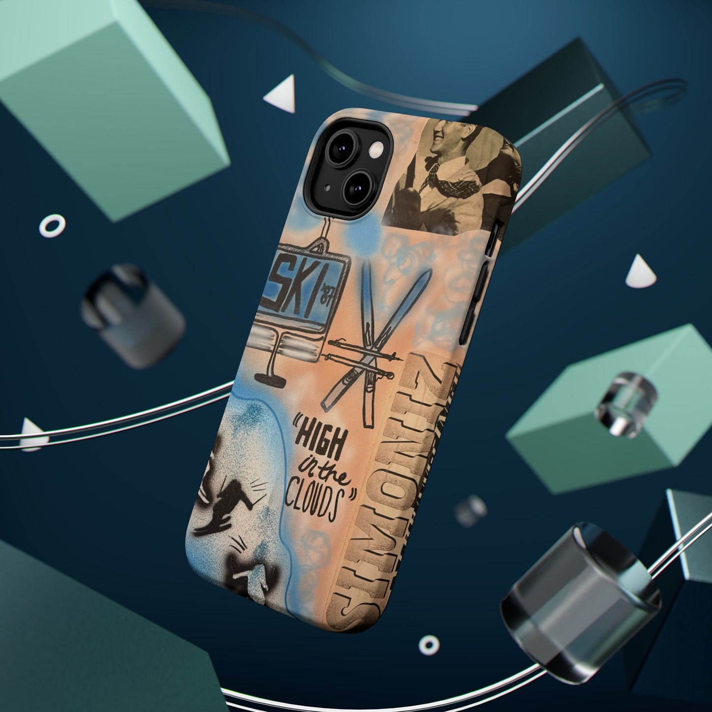 MagSafe „high in the clouds“ Airbrush iPhone Hülle