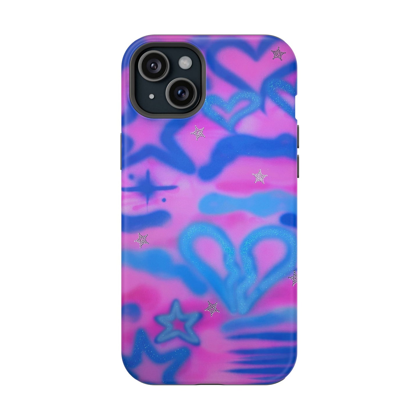 MagSafe "blue camo" airbrush iPhone case